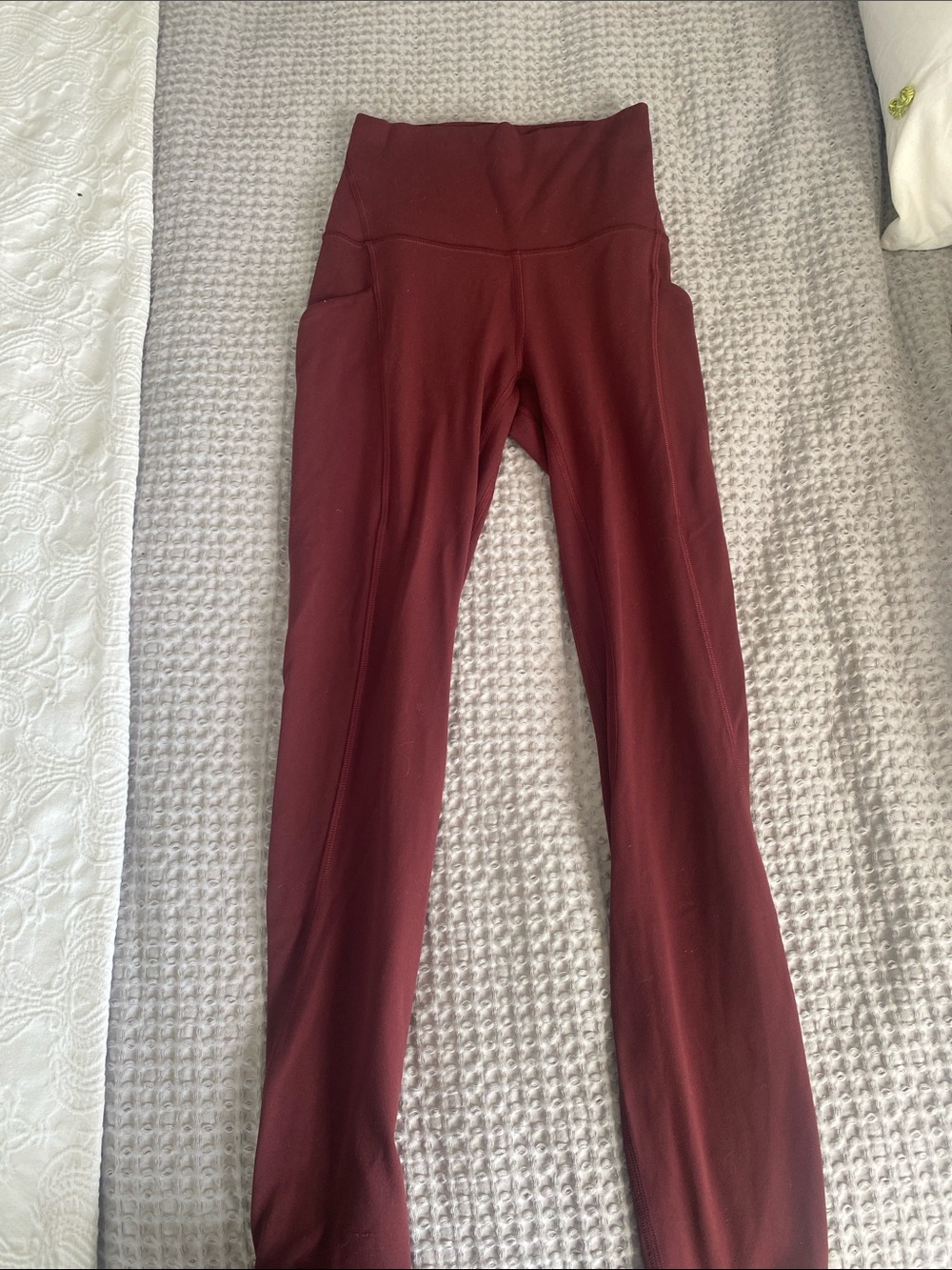 lululemon athletica High-Rise Burgundy Leggings with Side Pockets